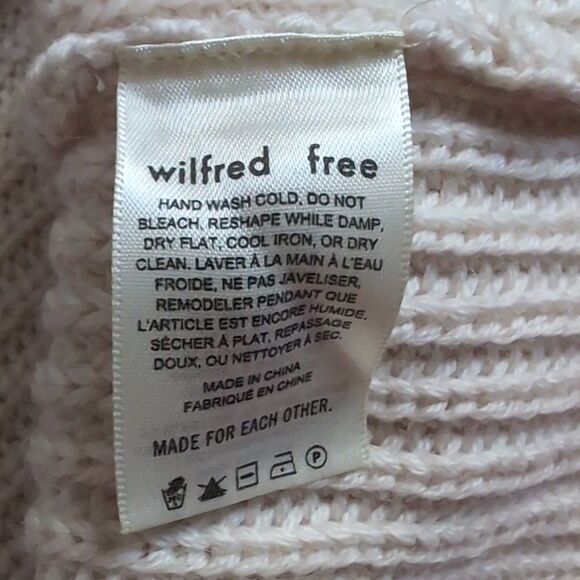 Rare Aritzia Wilfred 100% merino wool Guell Oversized turtleneck sweater💜🖤 🤍 - Picture 3 of 13